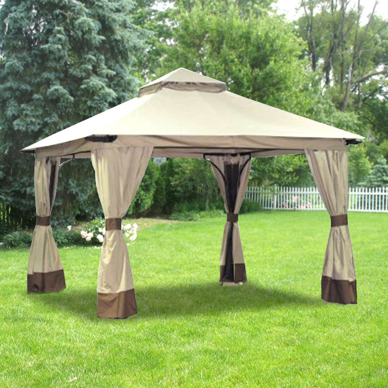 Garden Winds Beige Fabric Replacement Canopy for Gazebo