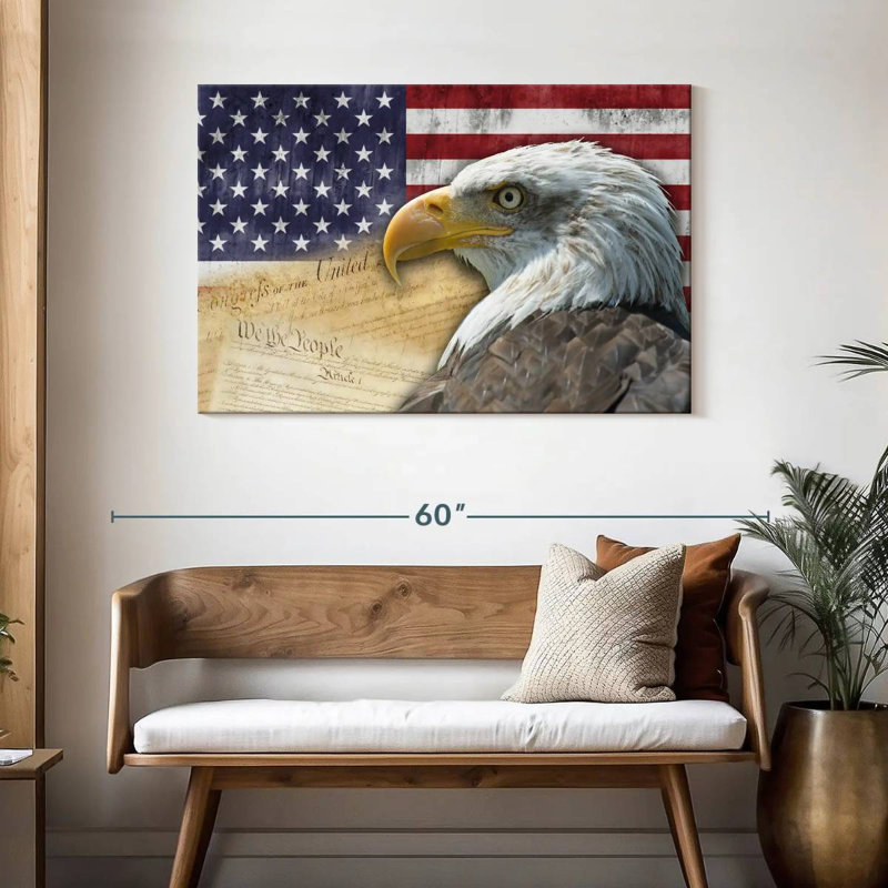 American National Eagle, 30" H x 45" W