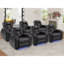 Fauteuil inclinable électrique à double moteur de 92 cm (36,2 po) de large en cuir végétalien avec porte-gobelets DEL