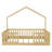 Twin Wooden Montessori Floor Bed with High Rails and LED Light for Kids – Safe Low Profile Sleep,Natural-807741352-807741353