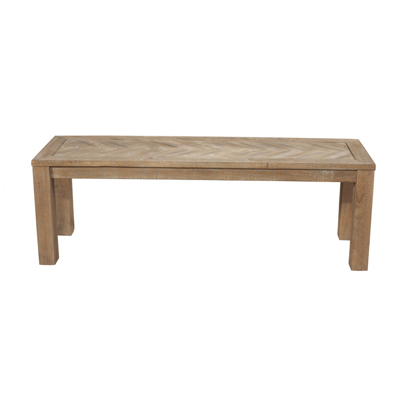 Aiden 60" Weathered Natural Pine Dining Bench