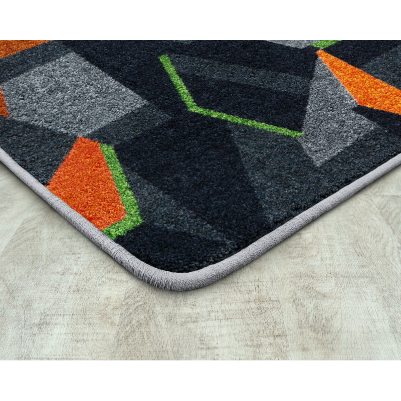 Tapis en nylon touffeté à la machine, Rectangle 3 pi 10 po x 5 pi 4 po