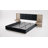 Velvet Upholstered Platform Bed With Metal-Framed Headboard, Dual Wall Lamps And Bedside Tables, No Box Spring Needed-997239349-997239348