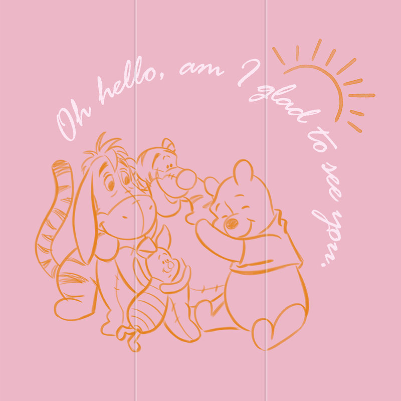 Winnie the Pooh (Oh Hello, Am I Glad to See You) Paper Print