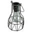 Lanterne solaire d'extérieur suspendue 6,5 "à motif géométrique noir Edison