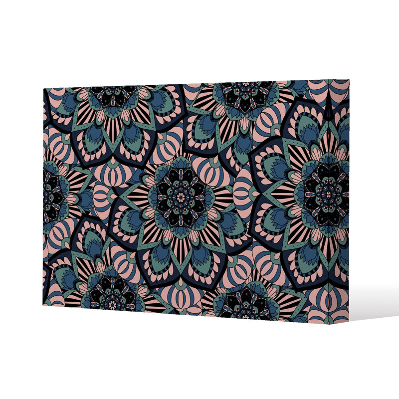 Mandalas pattern Slim Style Canvas Print, 15mm Slim Real wood., 40 cm H x 60 cm W