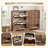 Shoe Storage Cabinet with 2 Flip Drawers, Slim Fluted Shoe Rack Cabinet with Open Storage-129982232