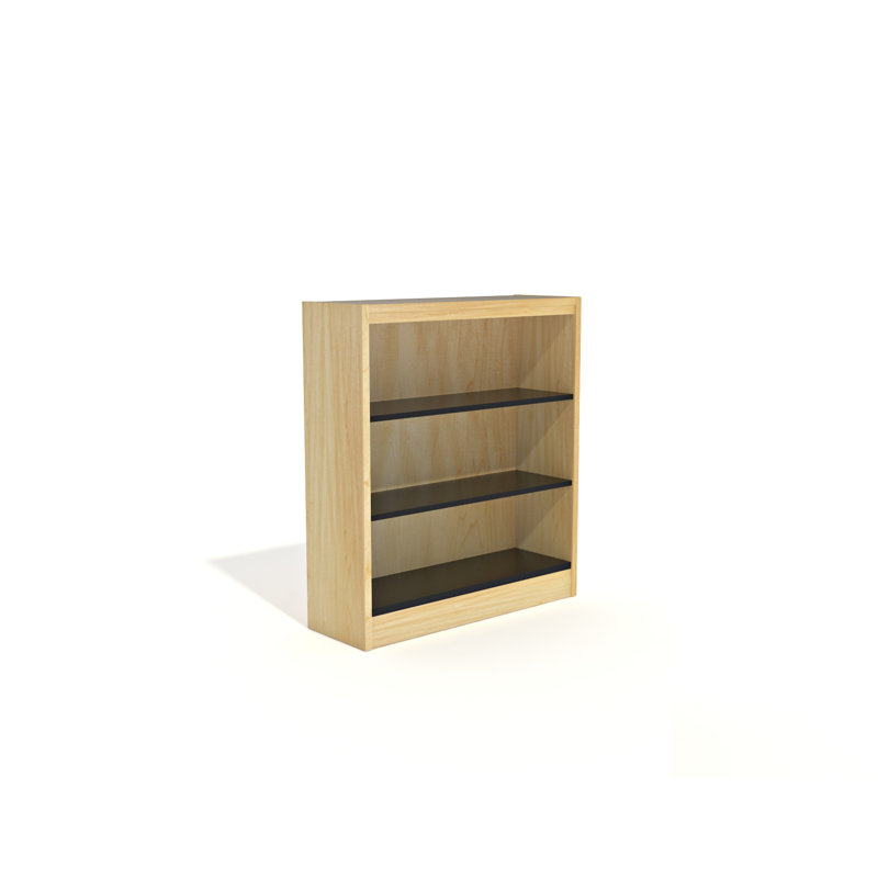Bibliothèque standard Yursa, Chêne Naturel, (Trois tablettes) H 48 po x l 36 po x P 12 po