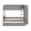 Lit superposé simple au-dessus de simple avec tiroirs et armoire-1429425984