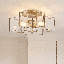 Plafonnier 2 lumières Putnam en laiton naturel-981906818