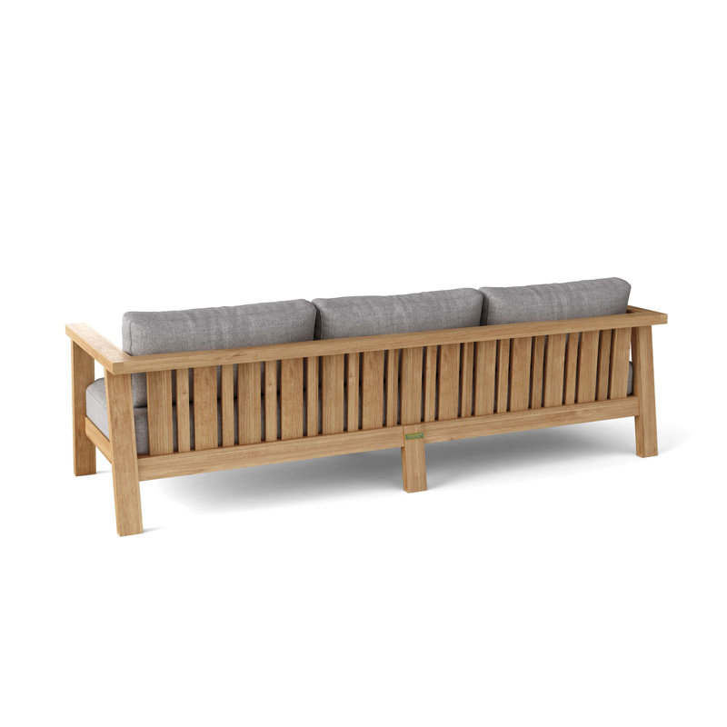 Palermo Outdoor 12 - Piece Teak Conversation Set, Cast Slate