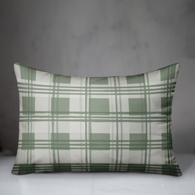 Plaid Outdoor Throw Pillow
