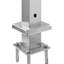Poteau de rampe à câble, poteaux d'escalier de terrasse de 42 po x 2 po x 2 po, paquet de 1 poteau de main courante en acier inoxydable, piquets pré-percés avec support de fixation, noir