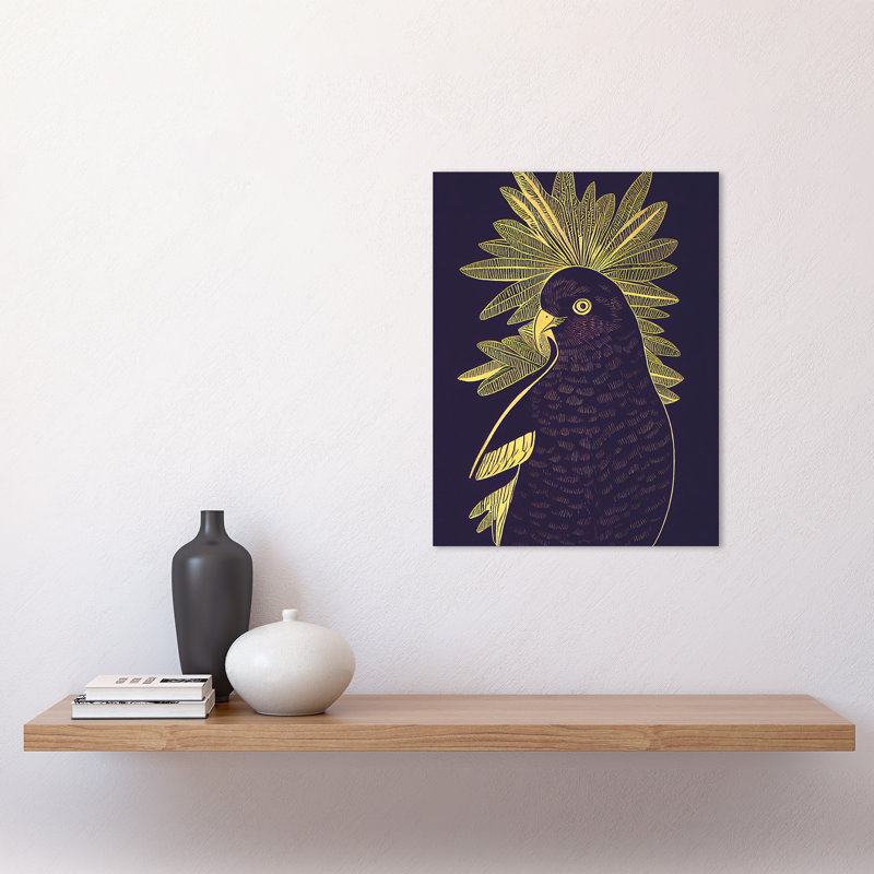 Detailed Stylish Parrot Tropical Plant - Print, Unframed, 40.5cm H x 30.5cm W x 0.2cm D