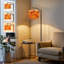  Lampe sur pied à arc Arc de style atomique géométrique liquide orange vif sans couture pour envelopper le tissu