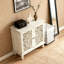 Armoire décorative, rangement à 2 portes, tablette réglable et pieds en bois massif-1900411230