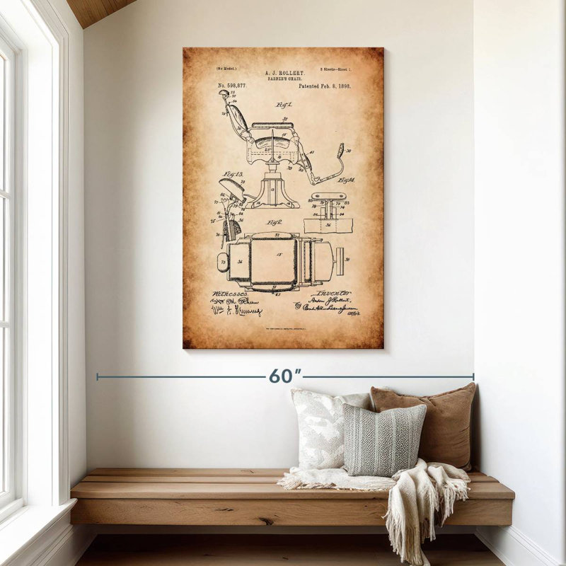 Barber's Chair Ladonta, 48" H x 32" W