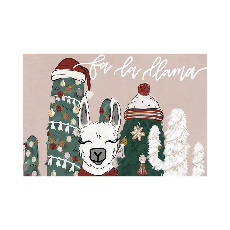 Fa La Lllama by Katie Bryant - Wrapped Canvas Painting, 66.04 cm H x 45.72 cm W x 3.175 cm D