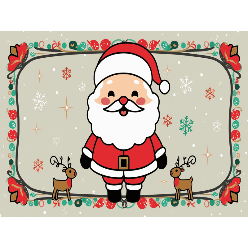 Tapis vacances de Noël The Holiday Aisle®, Rectangulaire 2 pi x 3 pi