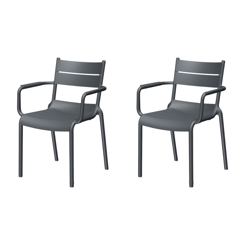 Loar Stackable Armchair, Dark Gray