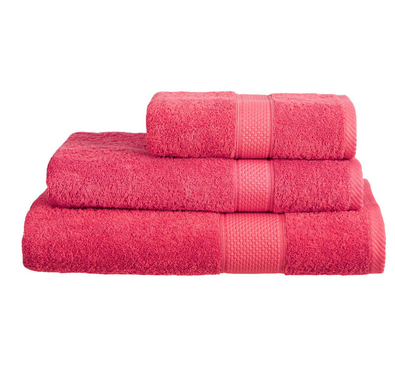 Arelious 6 Piece Multi-Size Bale, Raspberry, Bath Towels - 2, Hand Towels - 2, Washcloths - 2