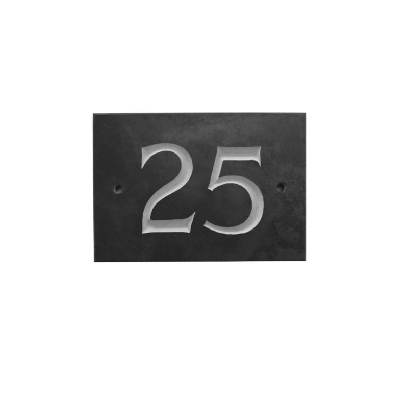 Odacia 10cm H Stone House Number, 25, Black