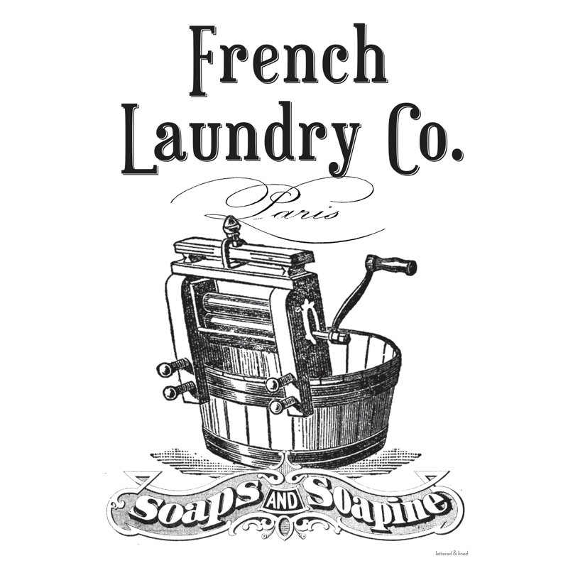 French Laundry Co., H 12 po x l 8 po