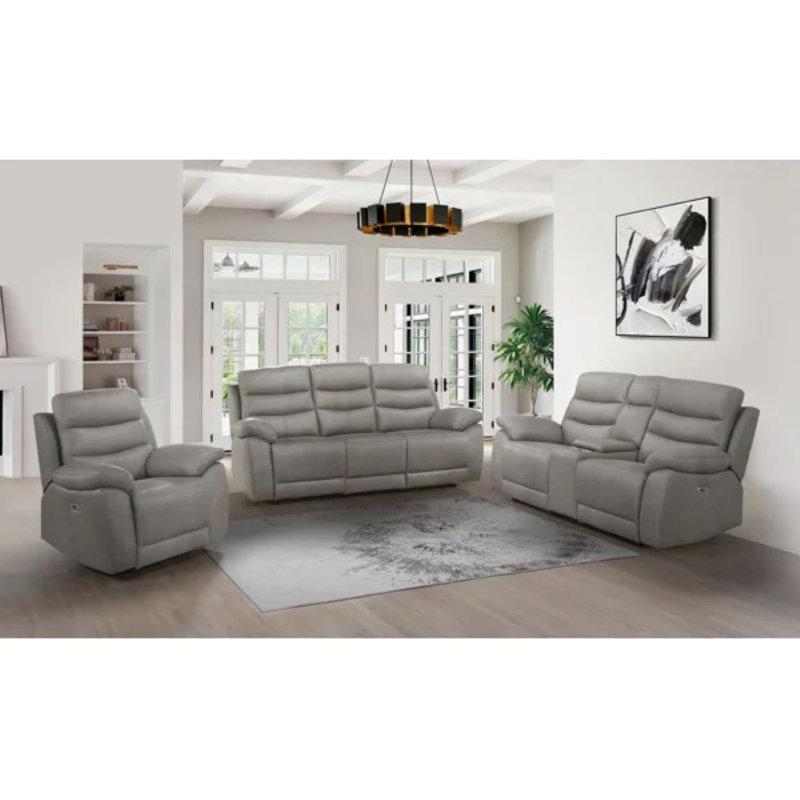 Ensemble de salon configurable, Grey, Polyester Blend/Polyester