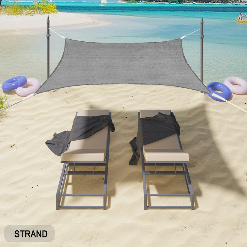 Dumbarton Rectangular Shade Sail, 500cm H x 700cm W x 0.2cm D, Grey