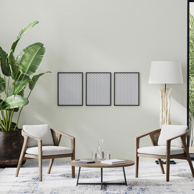 Geometric Vinyl Peel & Stick Wallpaper Double Roll, White