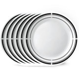 Dinner Round Plates, Triple Layer Glass, Lightweight Round Plates, Large Round Plates, Chip And Scratch Resistant, Microwave And Dishwasher Safe, (Brasserie/6-Piece )