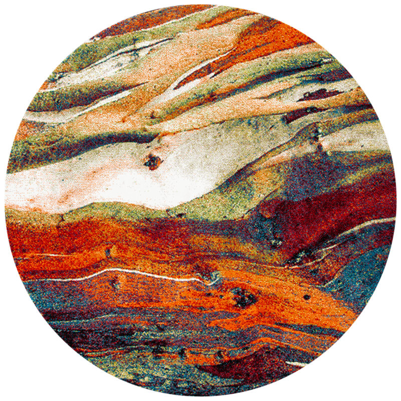Dowlen Performance Abstract Rug, Rond 3 pi