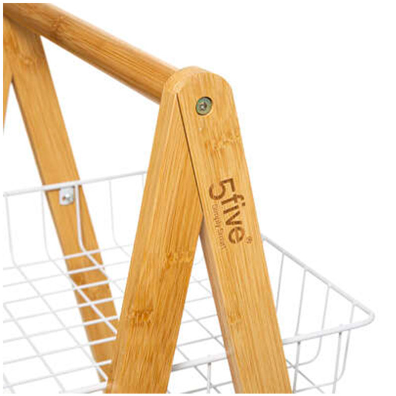 Solid Wood Kitchen Cart, White