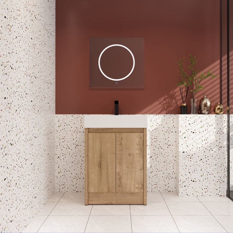 Wiliah 23.94'' Single Bathroom Vanity with Resin Top