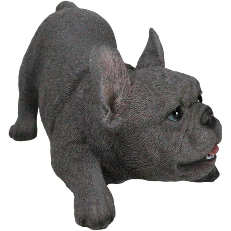 Figurine réaliste réaliste adorable chiot bouledogue français gris