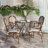 Comeaux Stacking All-Weather Commercial Paris Chairs with Arms and Metal Frames-1034405911