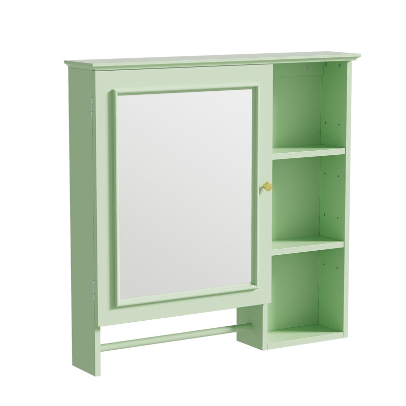 Armoire de rangement murale pour salle de bain, design élégant et fonctionnel pour vos besoins de salle de bain., Vert