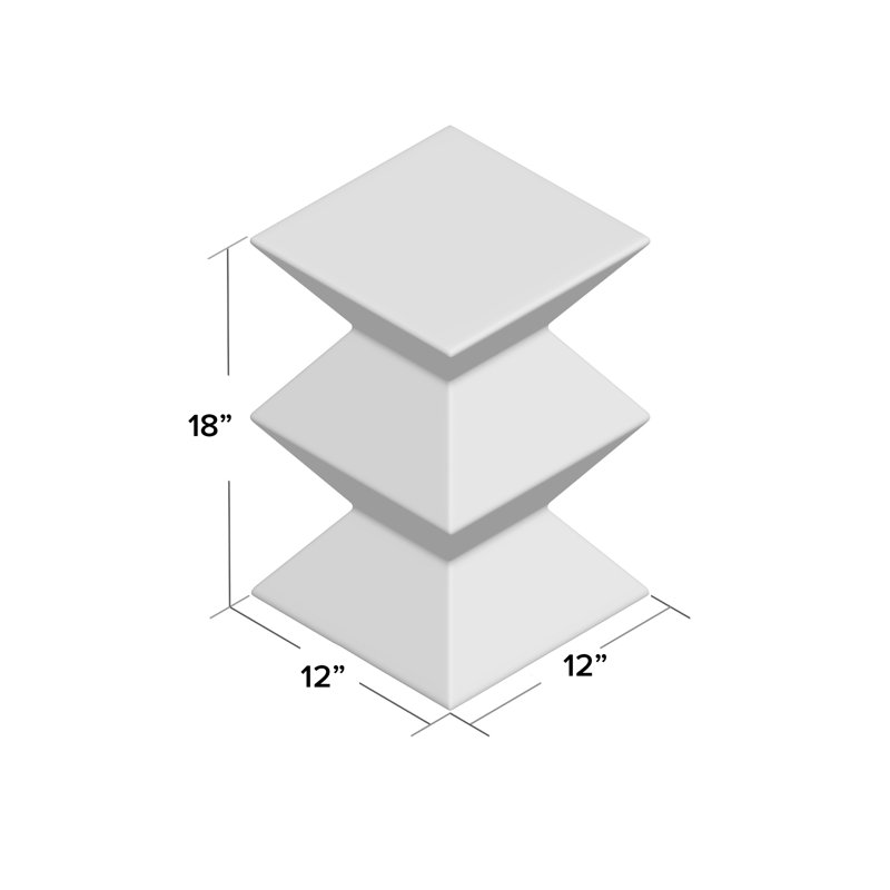 Tabouret de jardin Bayviewpark, Blanc