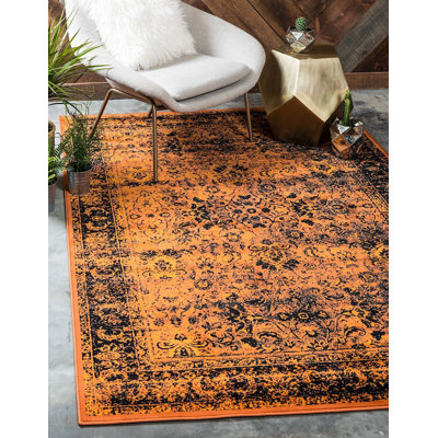 Tapis oriental majestueux noir