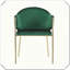Ensemble de 2 chaises de salle à manger rembourrées modernes en velours robuste, élégant et durable