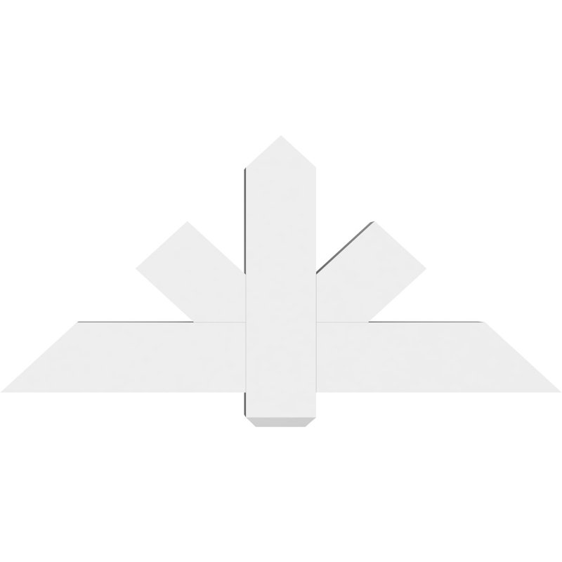 Support de pignon en PVC de qualité architecturale Kennewick, H 22 po x l 48 po (pas: 11/12), P 4 po x F 6 po