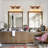 Textured Coffee Bronze Vanity Lights With Clear Glass Shade-302156045-331994929