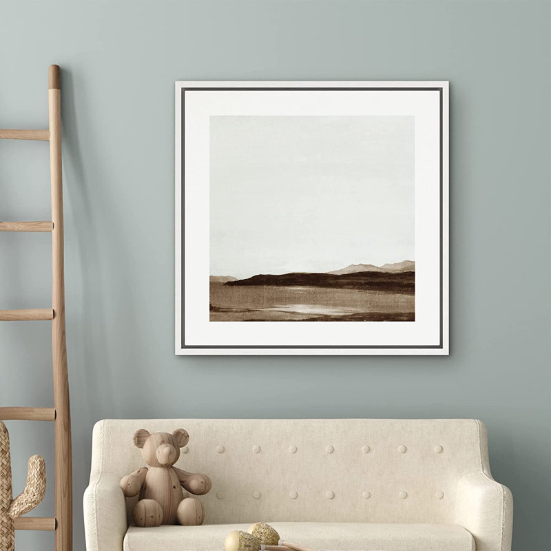 Peinture sur toile, cadre flottant, H 16 po x l 16 po x P 1,5 po, Blanc
