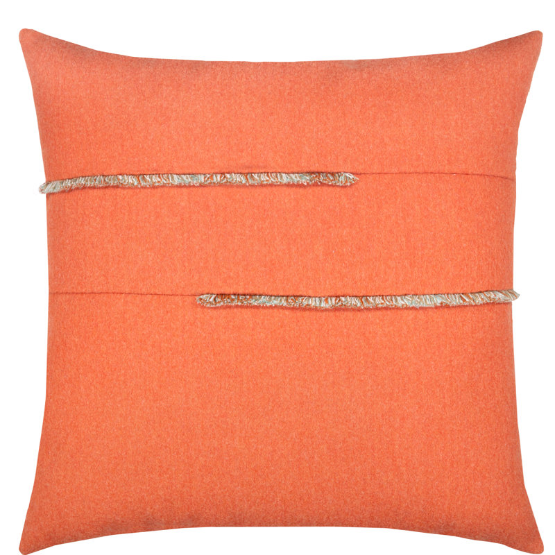 Micro Fringe Outdoor Square Sunbrella® Pillow Cover & Insert, Carbon, Square 20"