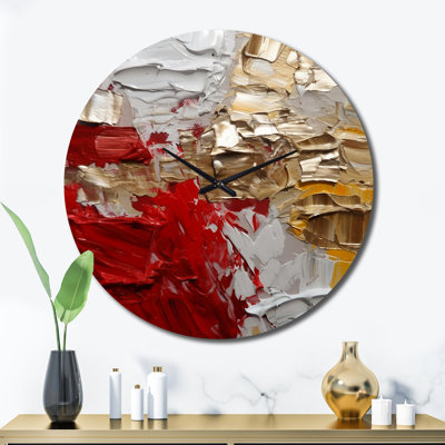 Horloge murale - Cardinal Sin Retro Delight - abstrait rouge et or