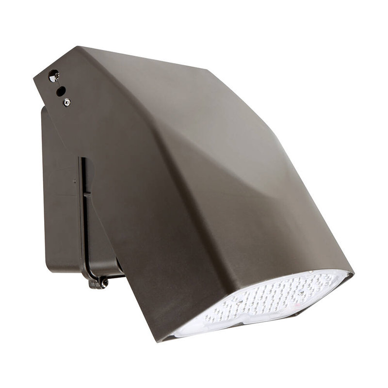Adjustable Head LED Wall Pack Light With Photocell Watt Tunable 120-277V 140LM/W, 80