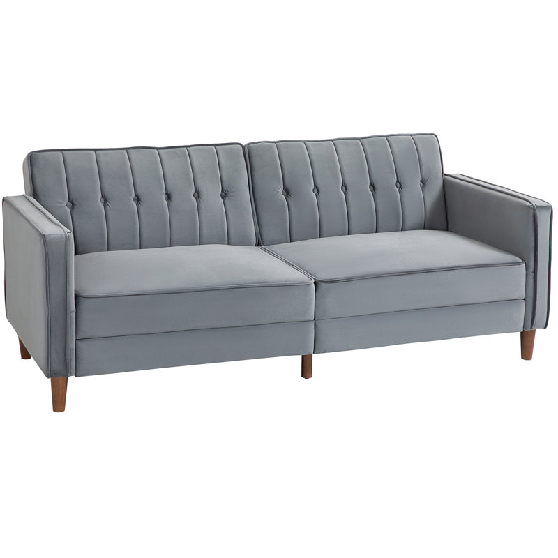 Azziah 2 Seater Polyester Sofa Bed, Grey