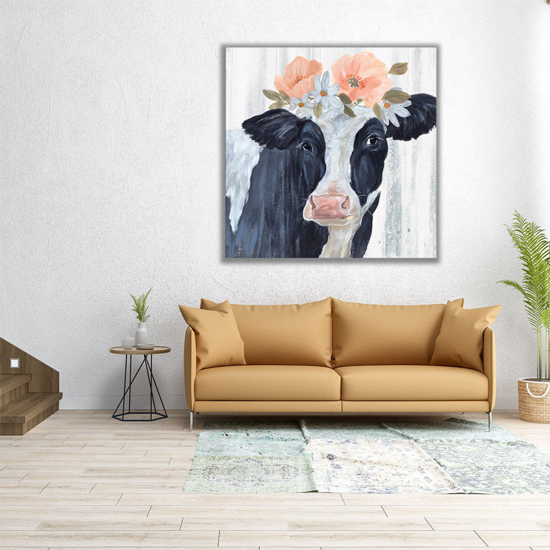«Susie in Flowers I», reproduction d'art sur toile, H 40 po x l 40 po