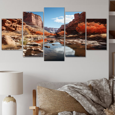 «Canyon Timeless Passage II» sur toile, reproduction de 5 pièces