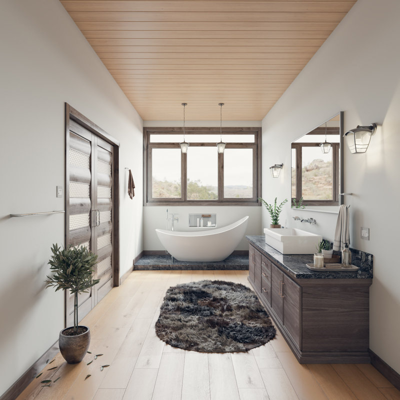 73.75'' x 30.75'' Soaking Resin Bathtub